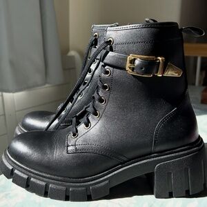 Black x Gold Leather Coda Boots